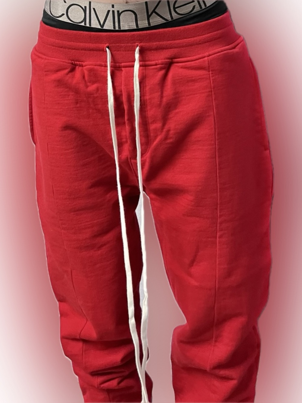 NWT Fear of God Red fifth collection riri m8 zip ankle ZIPPERS DRAWSTRING COTTON